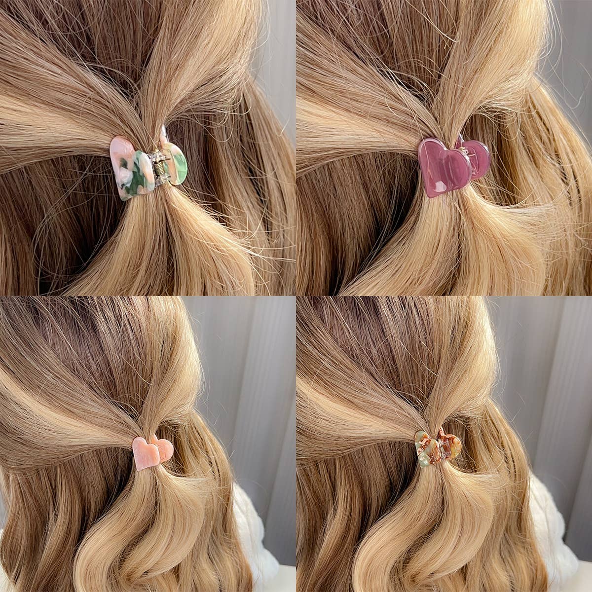 Mini children acetate board heart-shaped gripper