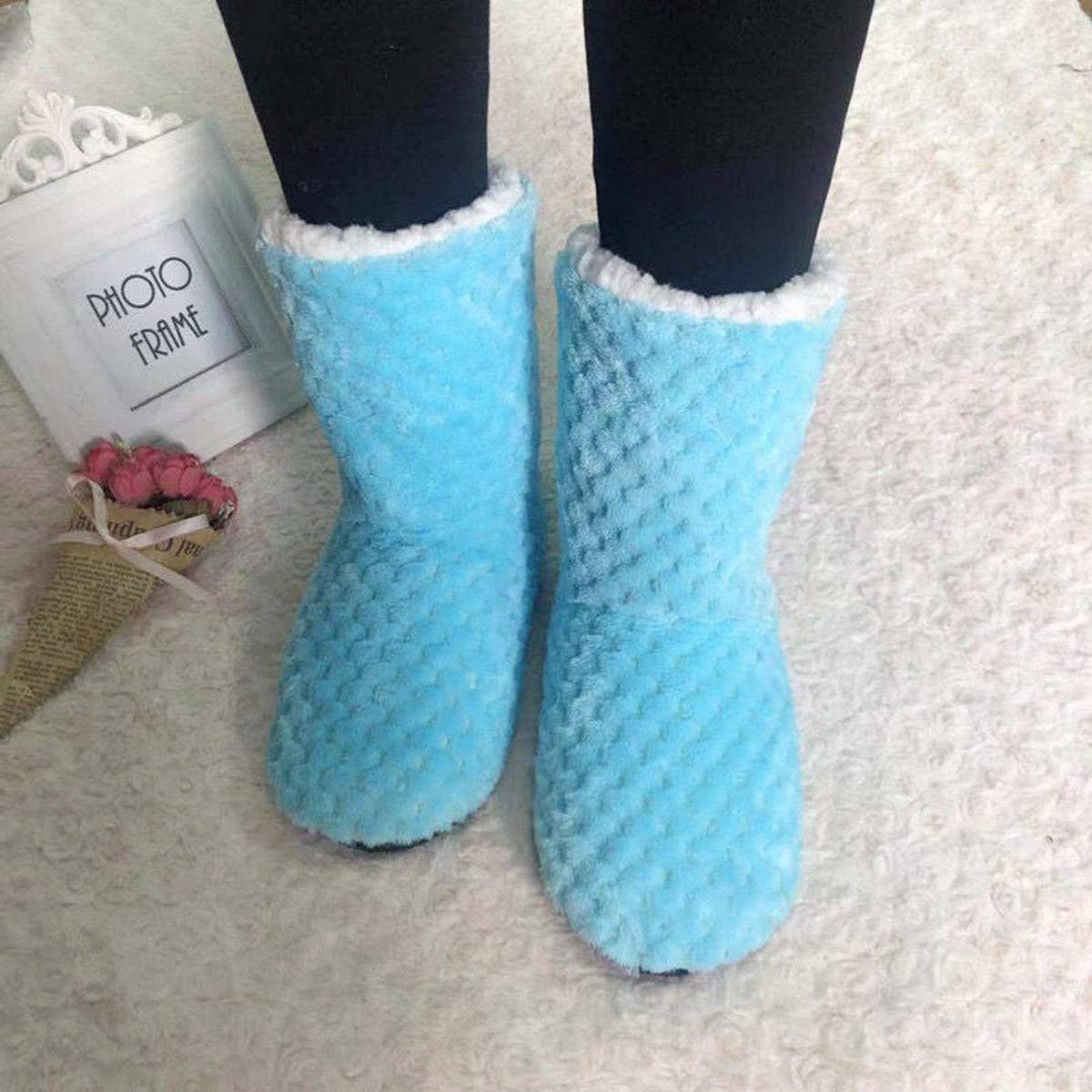 WINTER WARMTH AND NON-SLIP SOFT SOLE SOCK SLIPPERS