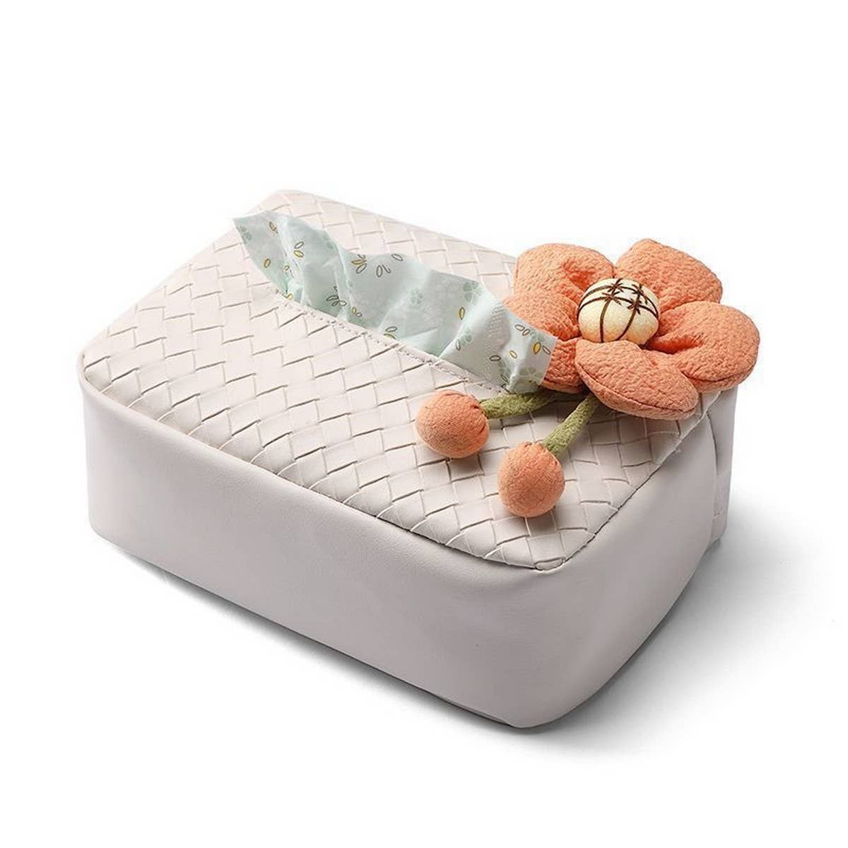 NEW CUTE FLOWER CAR TISSUE BOX STORAGE BOX