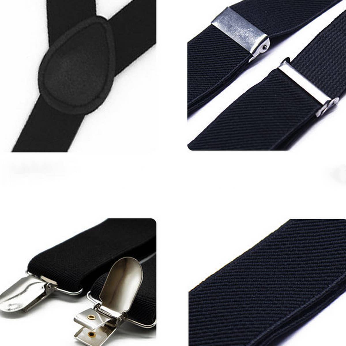 TROUSERS SUSPENDERS RUBBER BUCKLE SUSPENDER CLIP