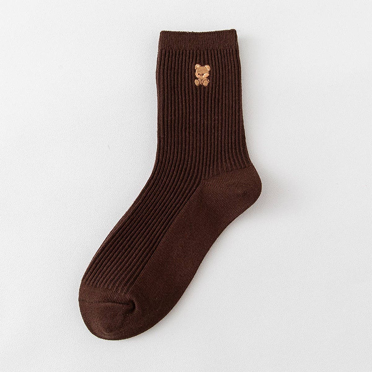 EMBROIDERED BEAR CUTE WOMEN'S SOCKS
