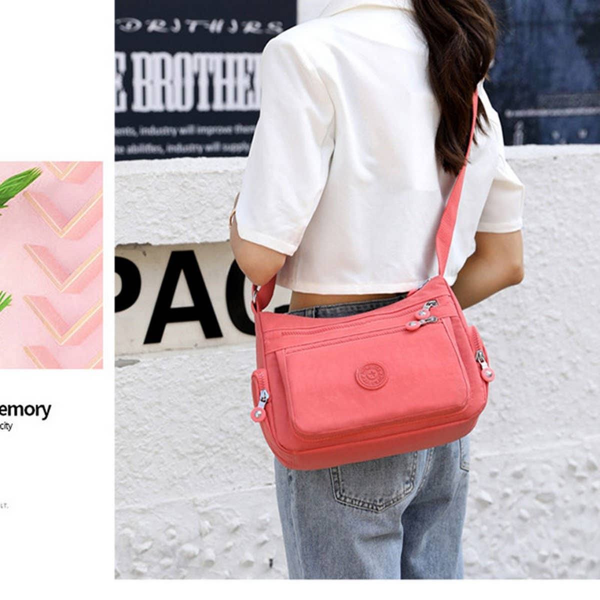WATERPROOF PRINTED CASUAL SHOULDER CROSSBODY BAG_CWAB3531