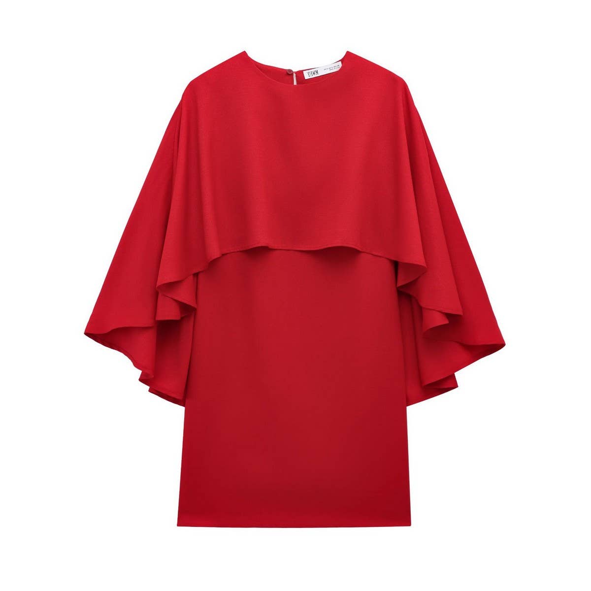 Women's Elegant Cape Sleeve Short Dress