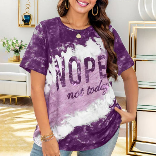 LOCATION LETTER PRINT LOOSE BLOUSE