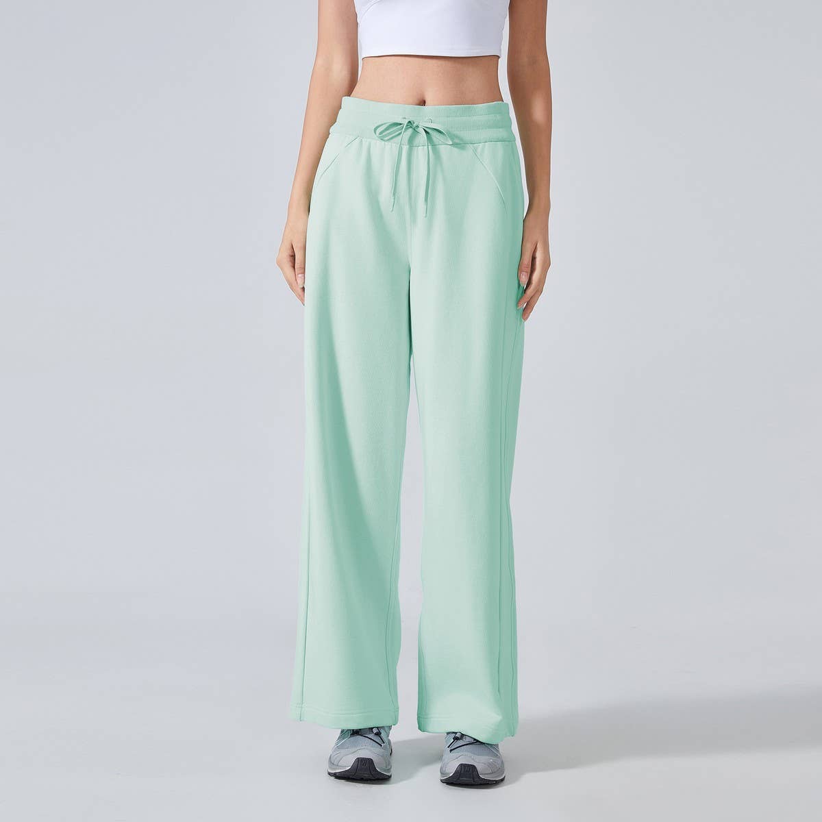 Women's High Waist Wide-Leg Sweatpants