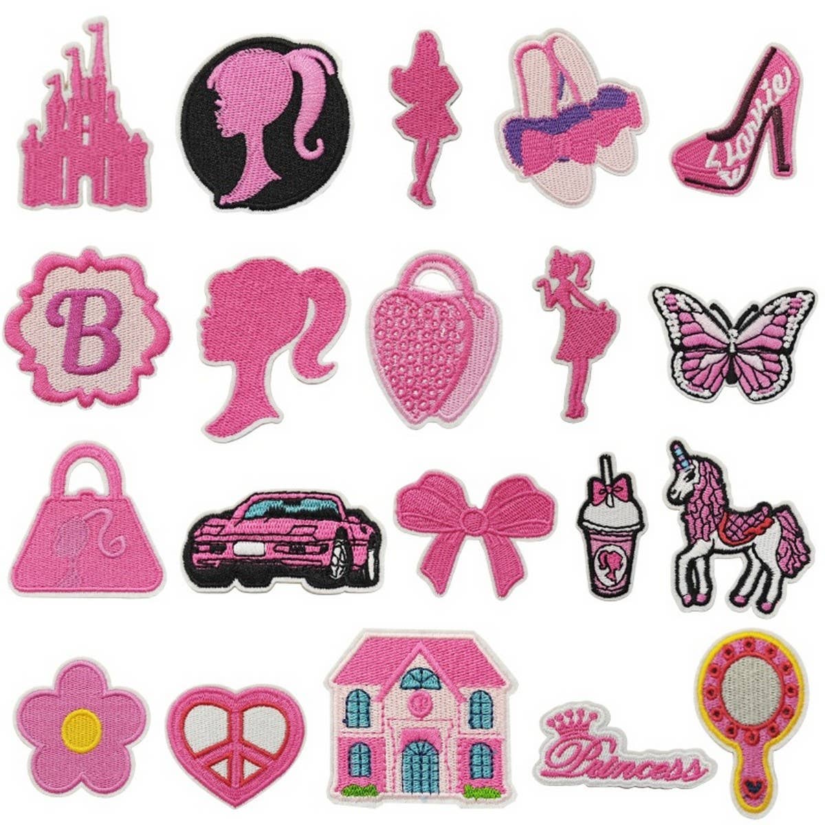 NEW PINK CARTOON EMBROIDERED CLOTH PATCH