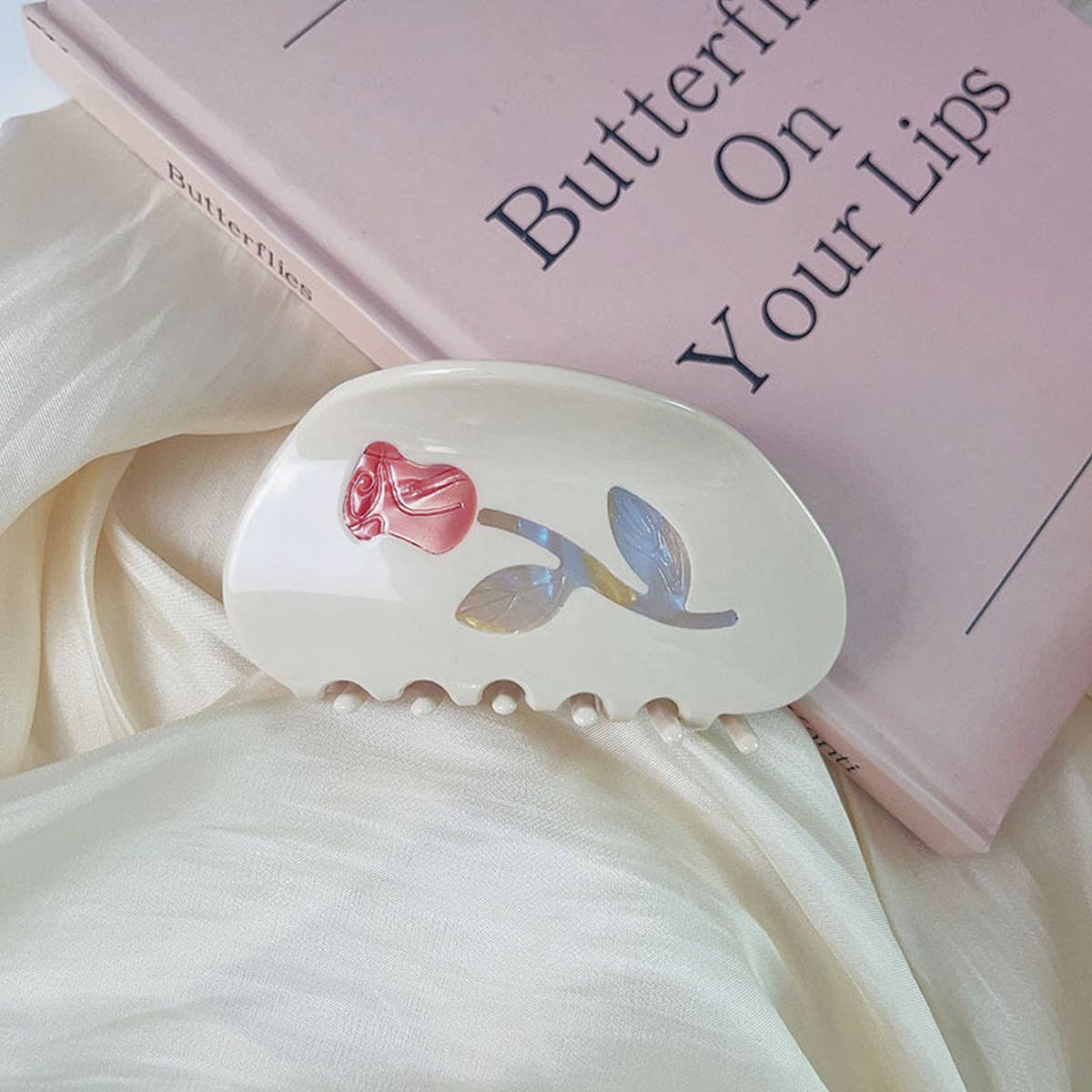 HIGH-QUALITY ROSE FLOWER SPLICING HAIR CLIP_CWAHA1345