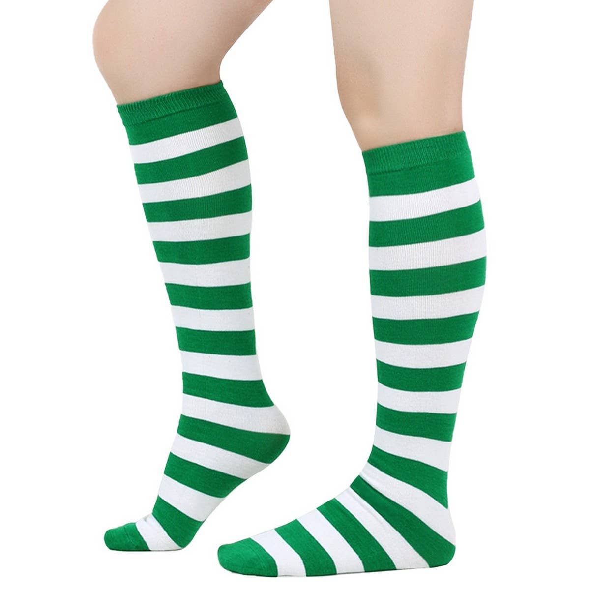 CWMM10060_STRIPED KNEE-HIGH SOCKS FOR CHRISTMAS