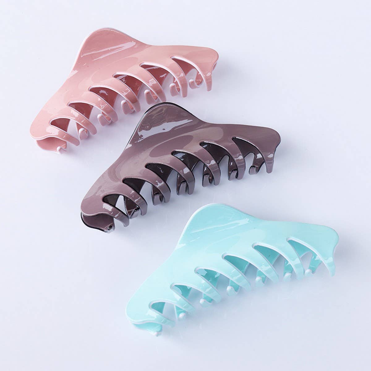 11.5cm Solid Edge Hair Claw, Large Back Shark Clip_CWAHA2613