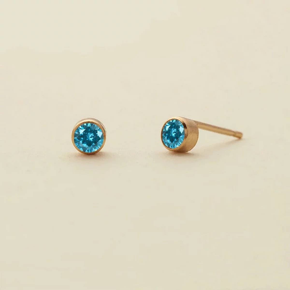 Zodiac Birthstone Zircon Stud Earrings Colorfast_CWAJE5027