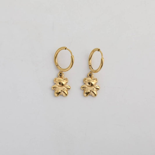 Creative stainless steel mirror pendant earrings