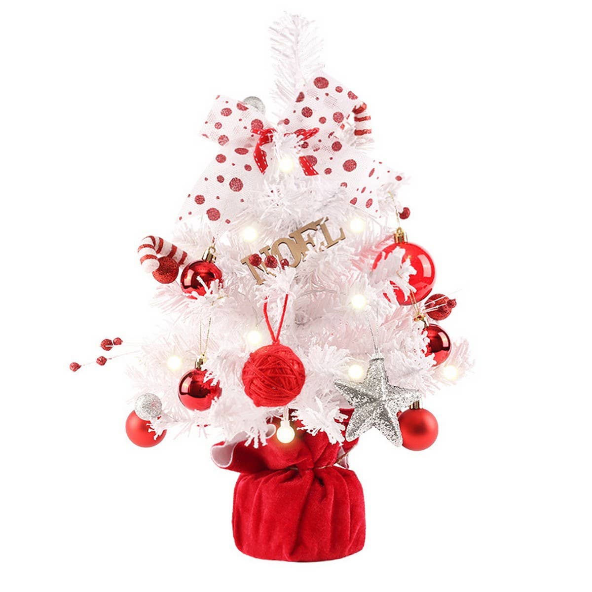Mini Christmas Tree Set with Red Music Box Base_CWAJE5302
