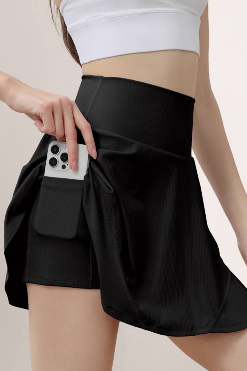 CWBSP0519_SUMMER ONE-PIECE HIGH WAIST SPORTS SKIRT