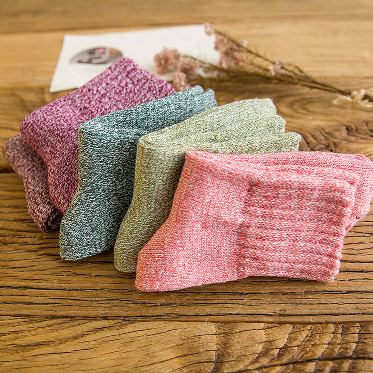 5PCS/SET THICK THREAD IMITATION WOOL SOCKS_CWMS0279