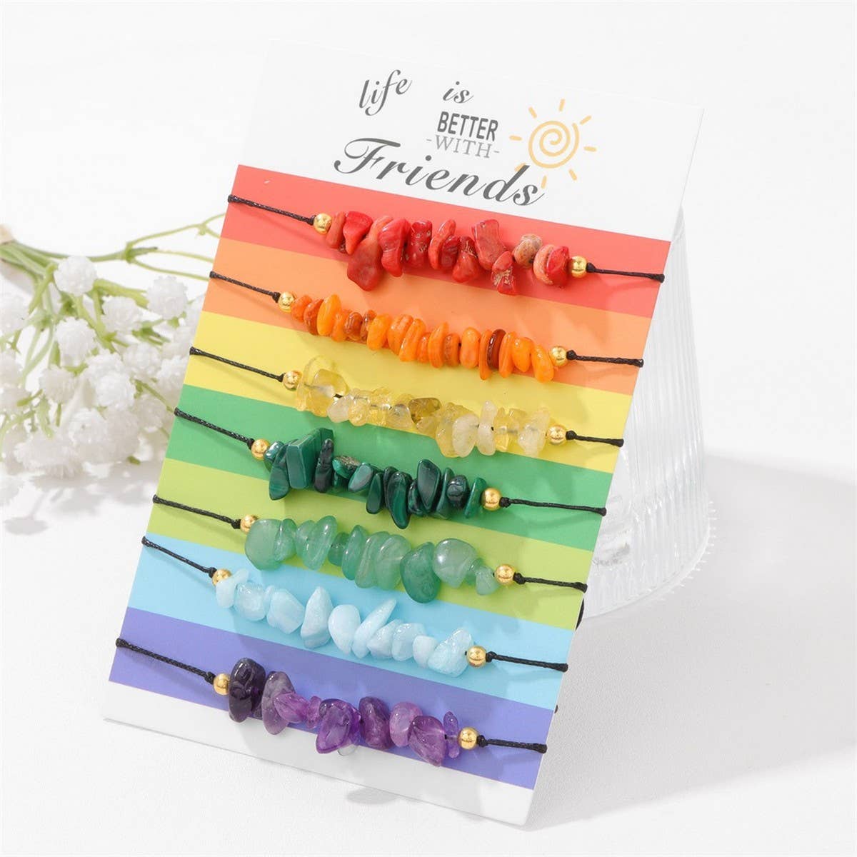 IRREGULAR GRADIENT COLOR CARD SIMPLE BRACELET