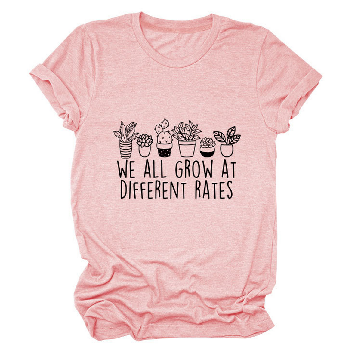 Printed Crew Neck Tee, We All Grow Graphic_CWTTS1493