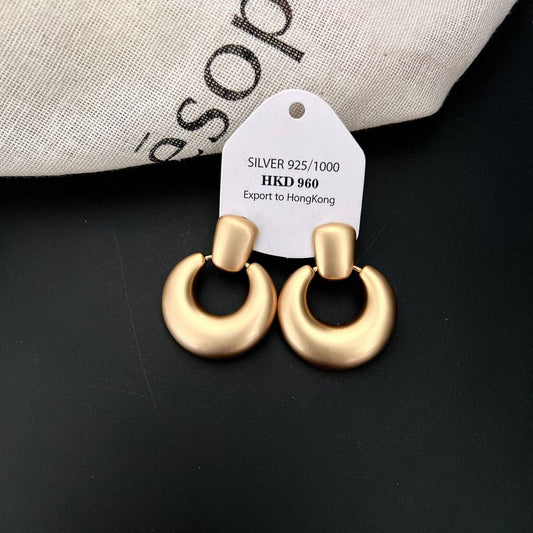 GORGEOUS GOLD ROUND EARRINGS, STUDS