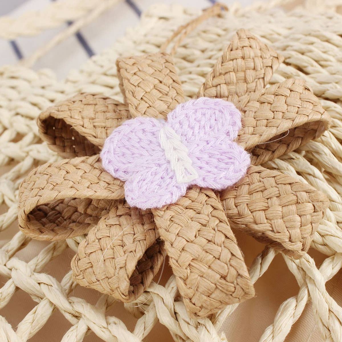 SEASIDE AND BEACH TRAVEL SIMIAN STYLE STRAW BAG_CWAB2015