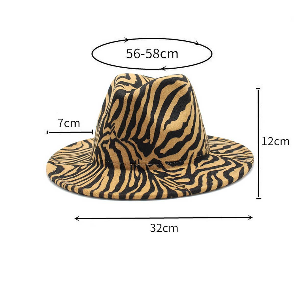 FASHION WIDE BRIM WOOLEN HAT FLAT BRIM JAZZ HAT_CWAH2602
