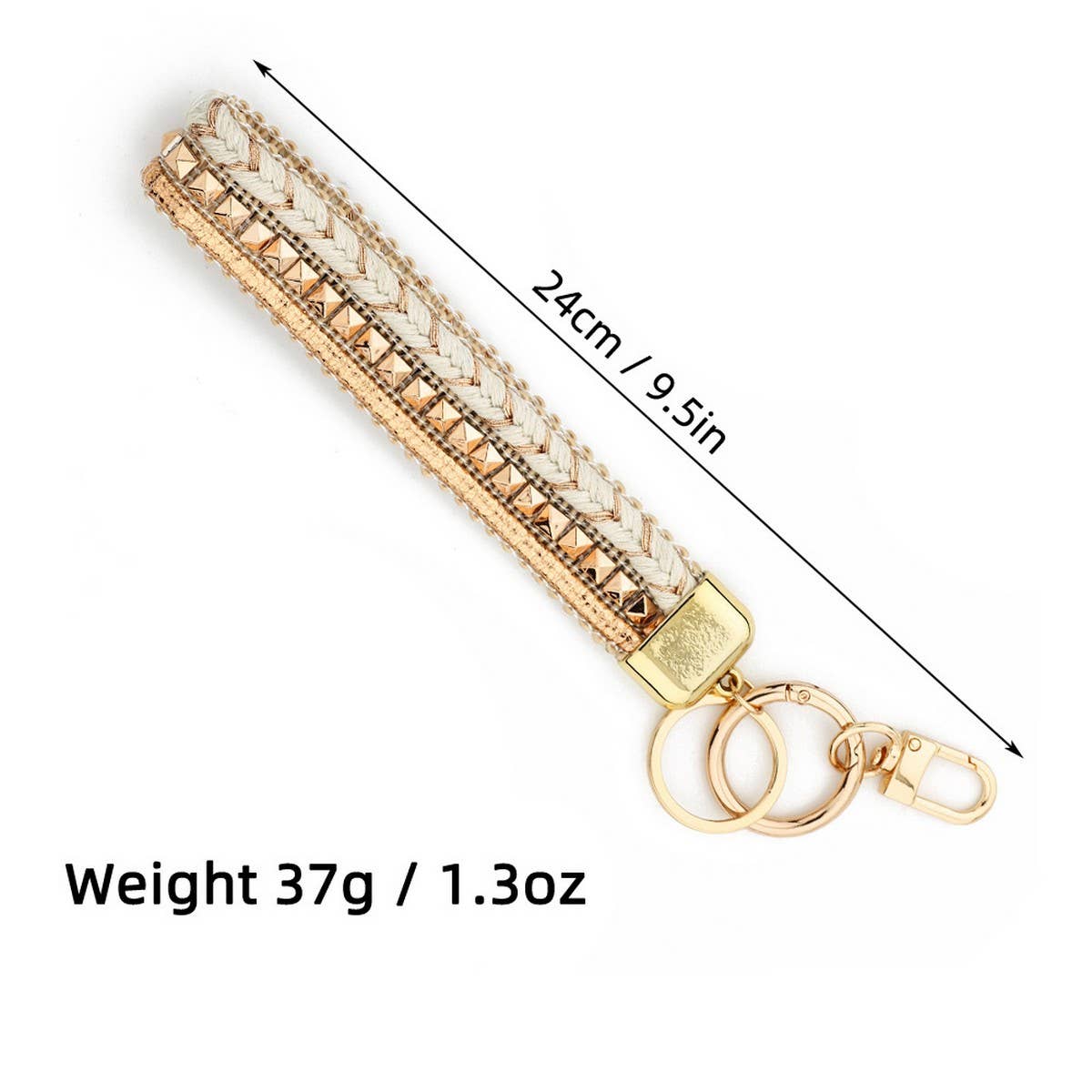 Cute Daisy Handwoven Wrist Strap Phone Keychain_CWAB5030