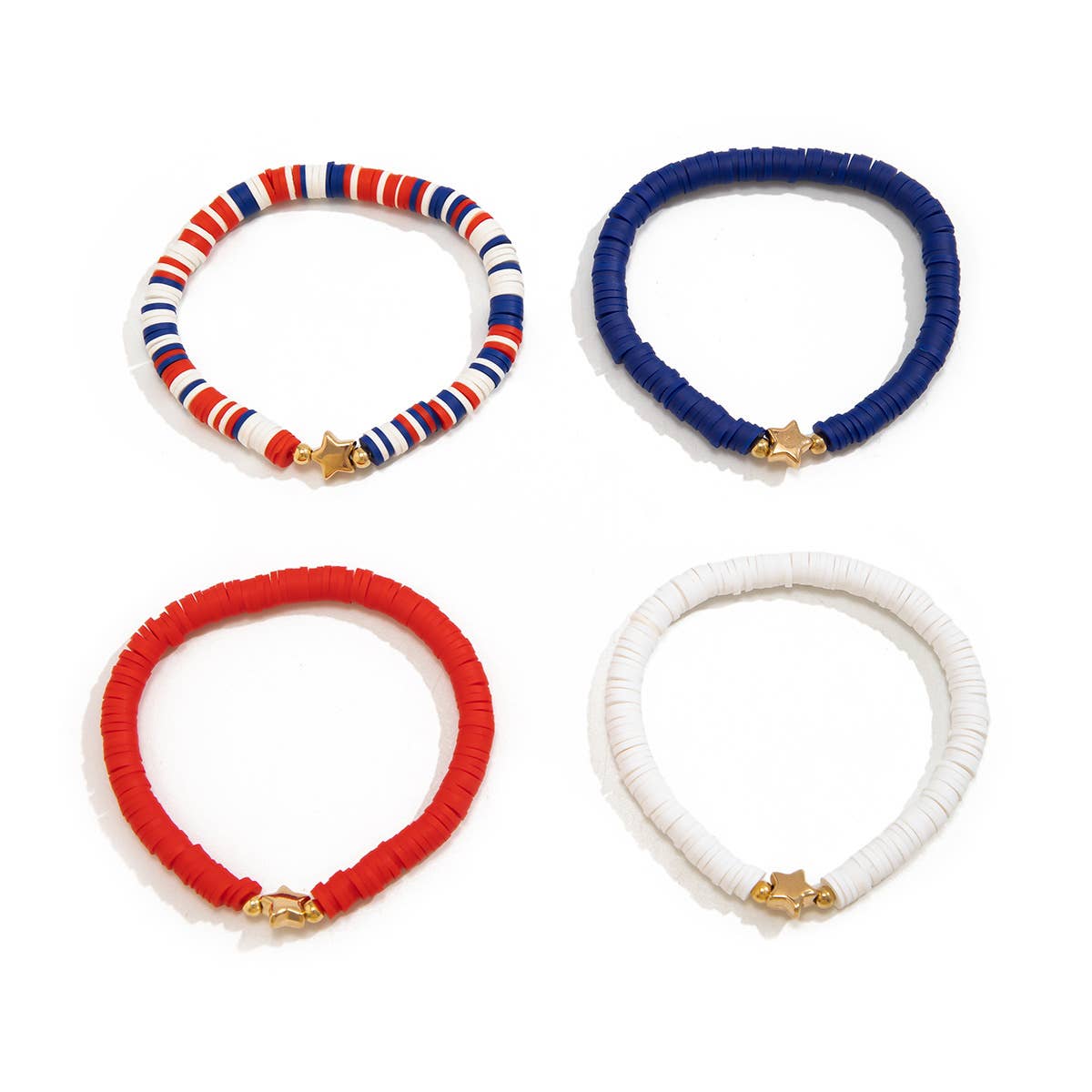 NEW FLAG CONTRAST COLOR BEADED BRACELET