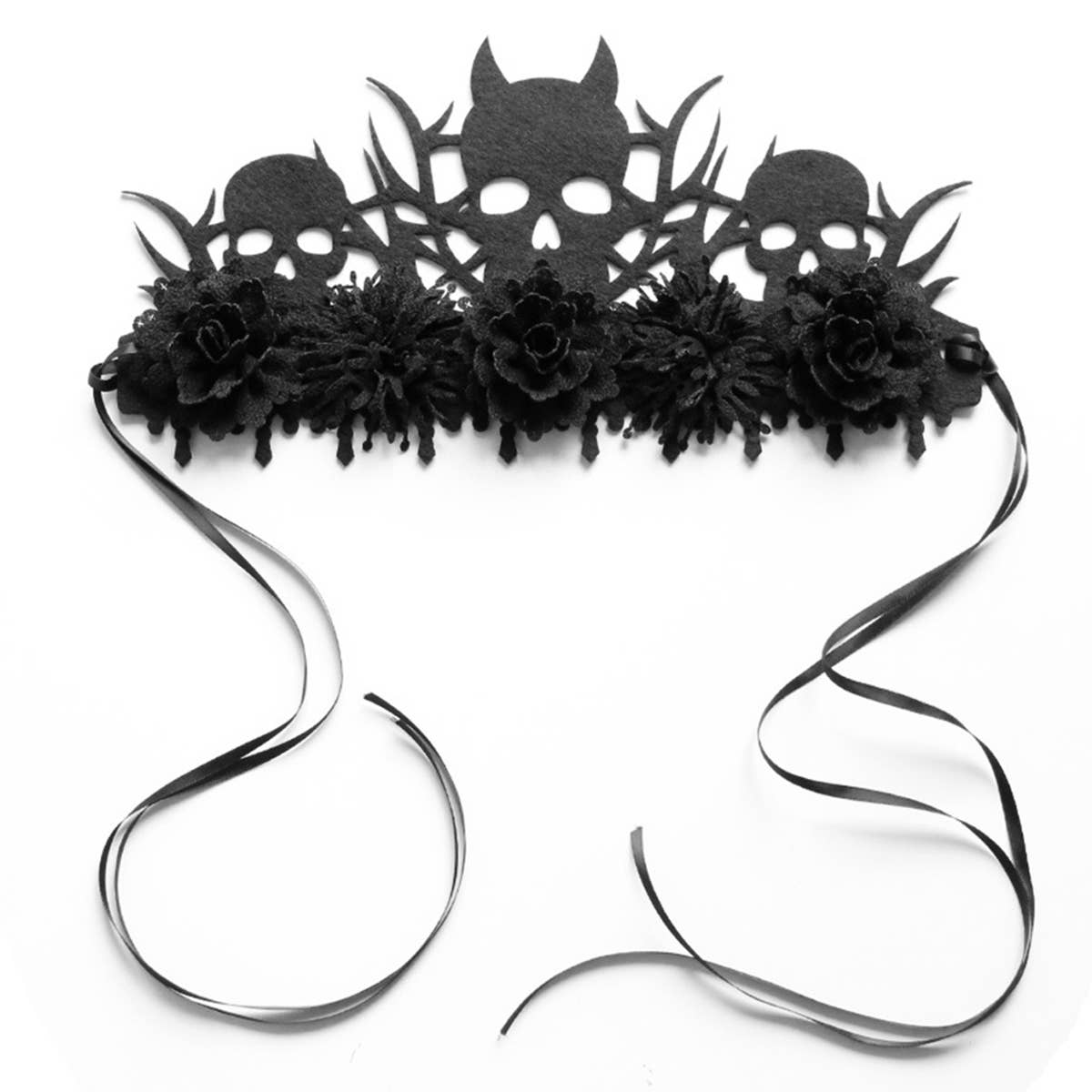 HALLOWEEN WITCH DEMON SKULL FLOWER CROWN