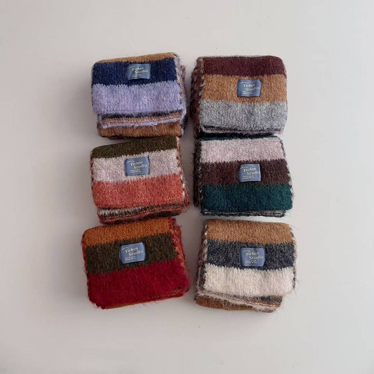 Rainbow Stripe Knit Scarf for Kids ??Winter Scarf_CWASC2109