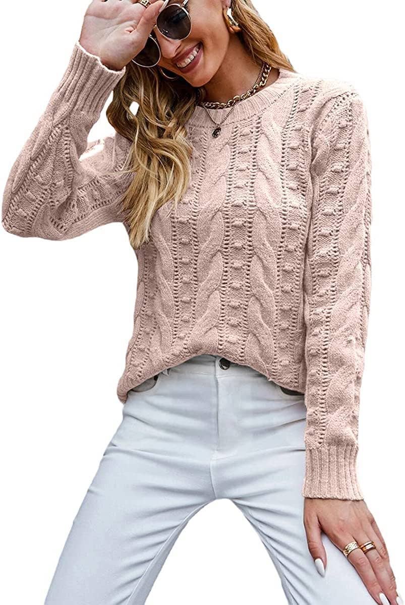 CWOSWL0815_ Long Sleeve Loose Neck Pullover Sweater