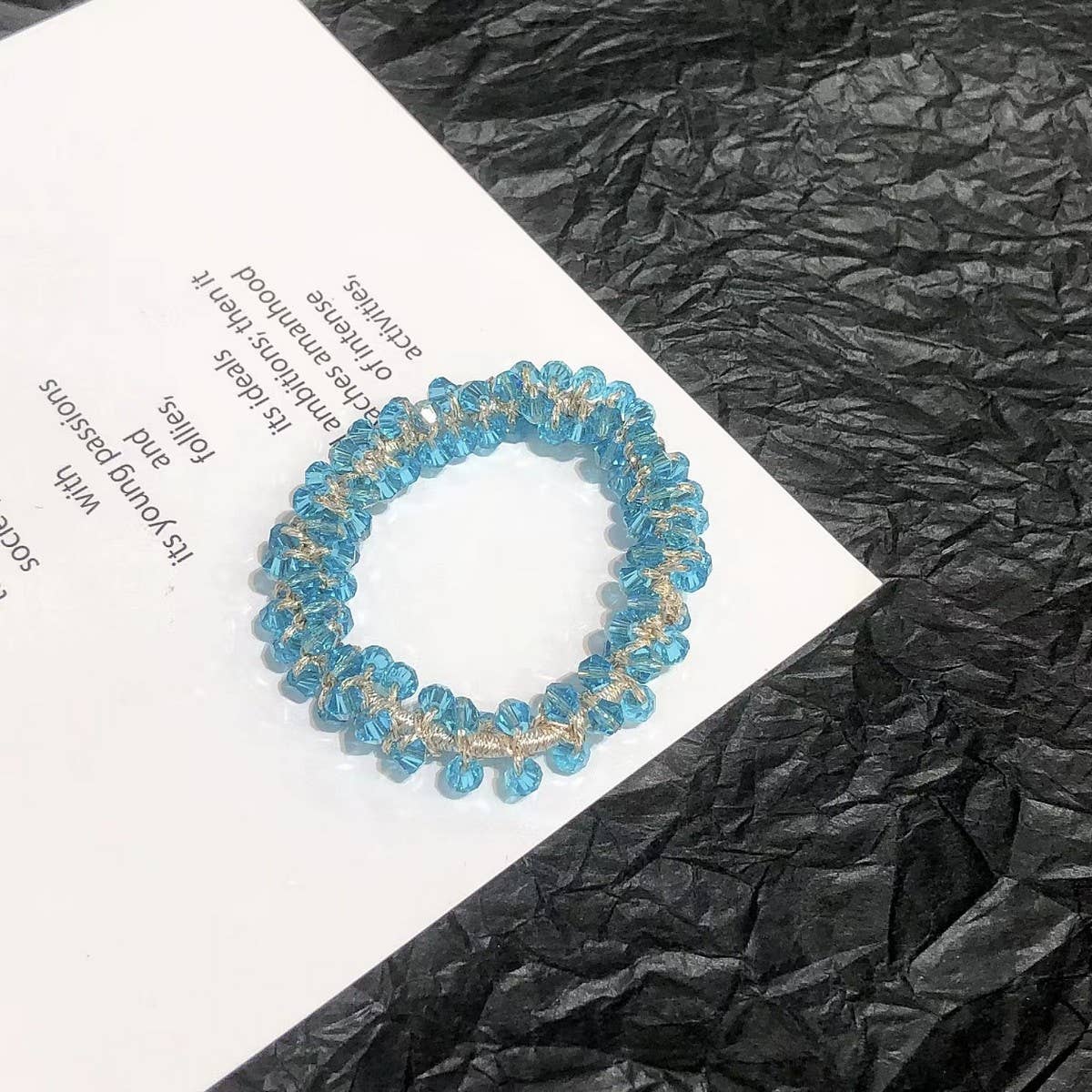 Cute Crystal Vintage Hair Tie Sweet Ponytail Band