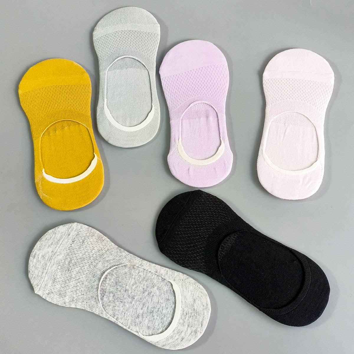 Mesh  Solid No Show Socks For Breathable Summer