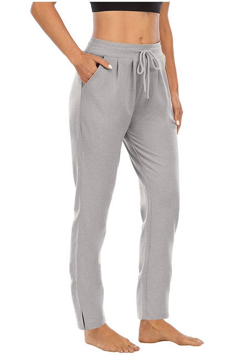 SOLID POCKET HIGH WAIST CASUAL PANTS_CWBLP0382