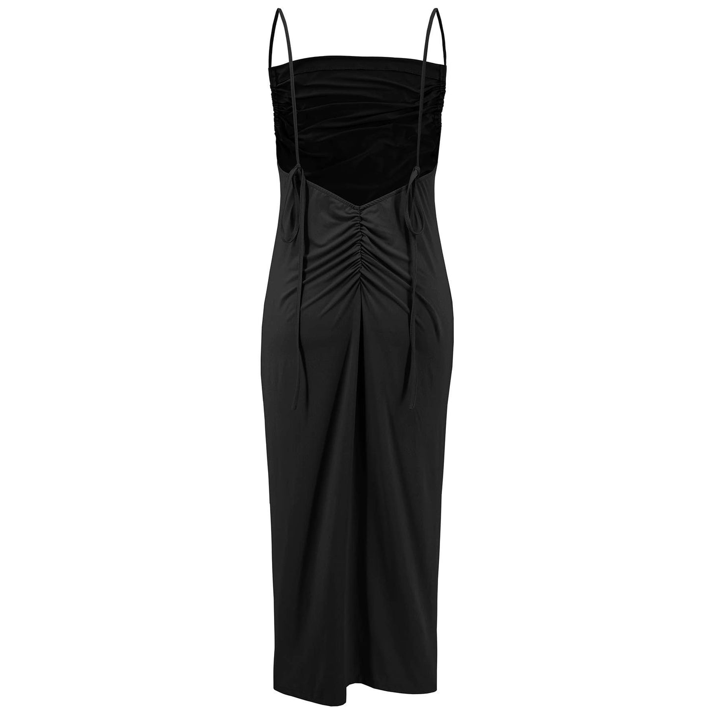 Sexy Ruched Backless Bodycon Cami Dress