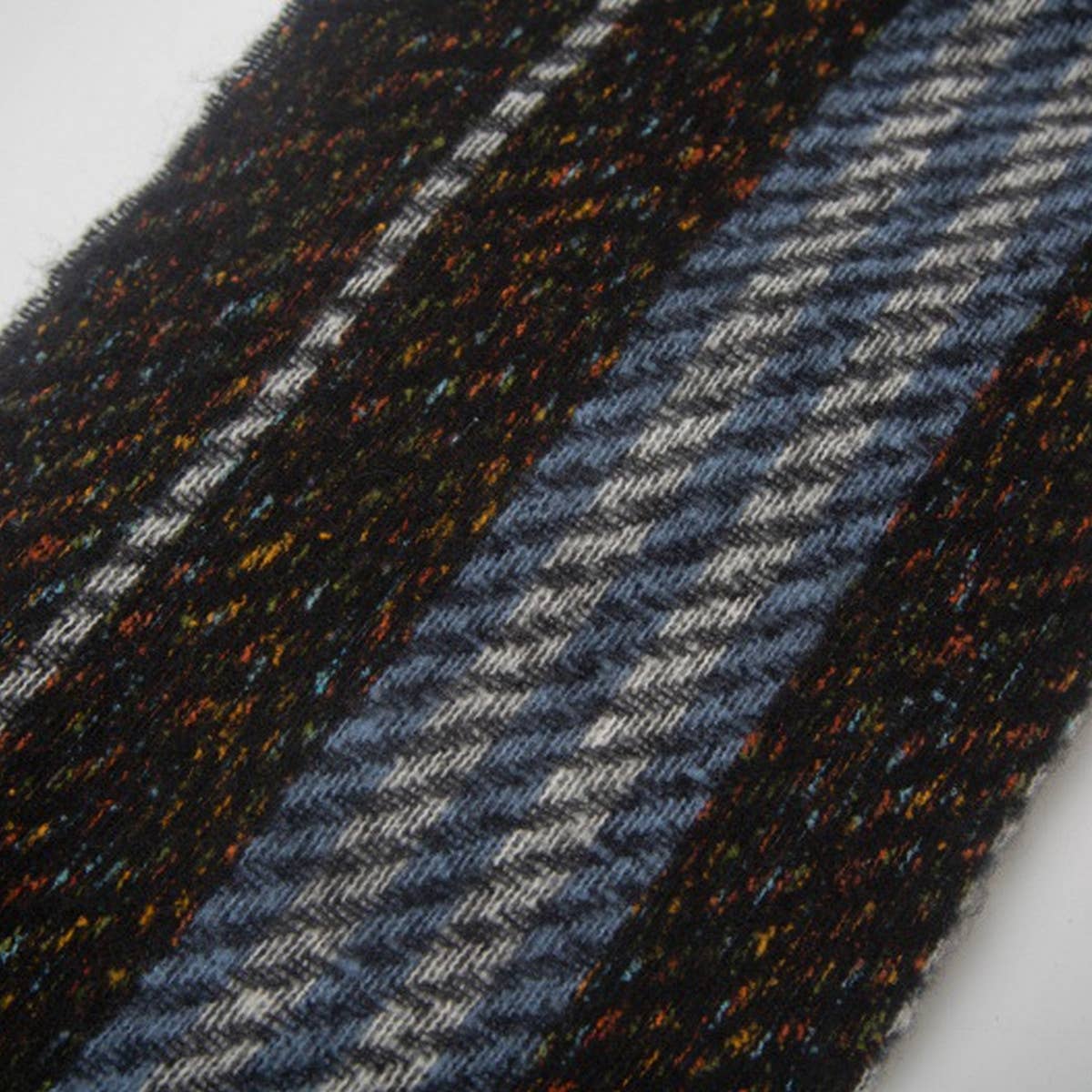 Striped Fringe Scarf ??Winter Knitted Shawl_CWASC0880