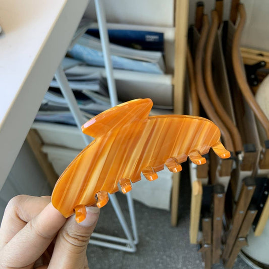 CWAHA5122_LIGHT LUXURY CARAMEL COLORFUL STRIPED HAIRPIN