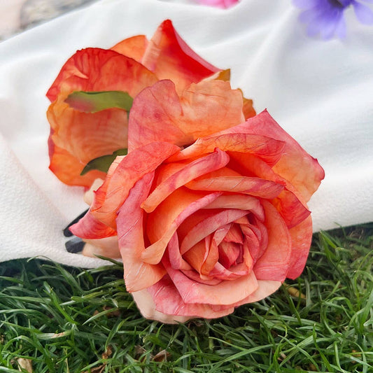 Dopamine fresh plastic rose clip-on hair clips