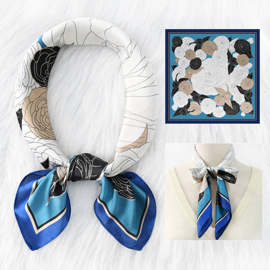 NEW FLORAL FLOWER SQUARE SCARF