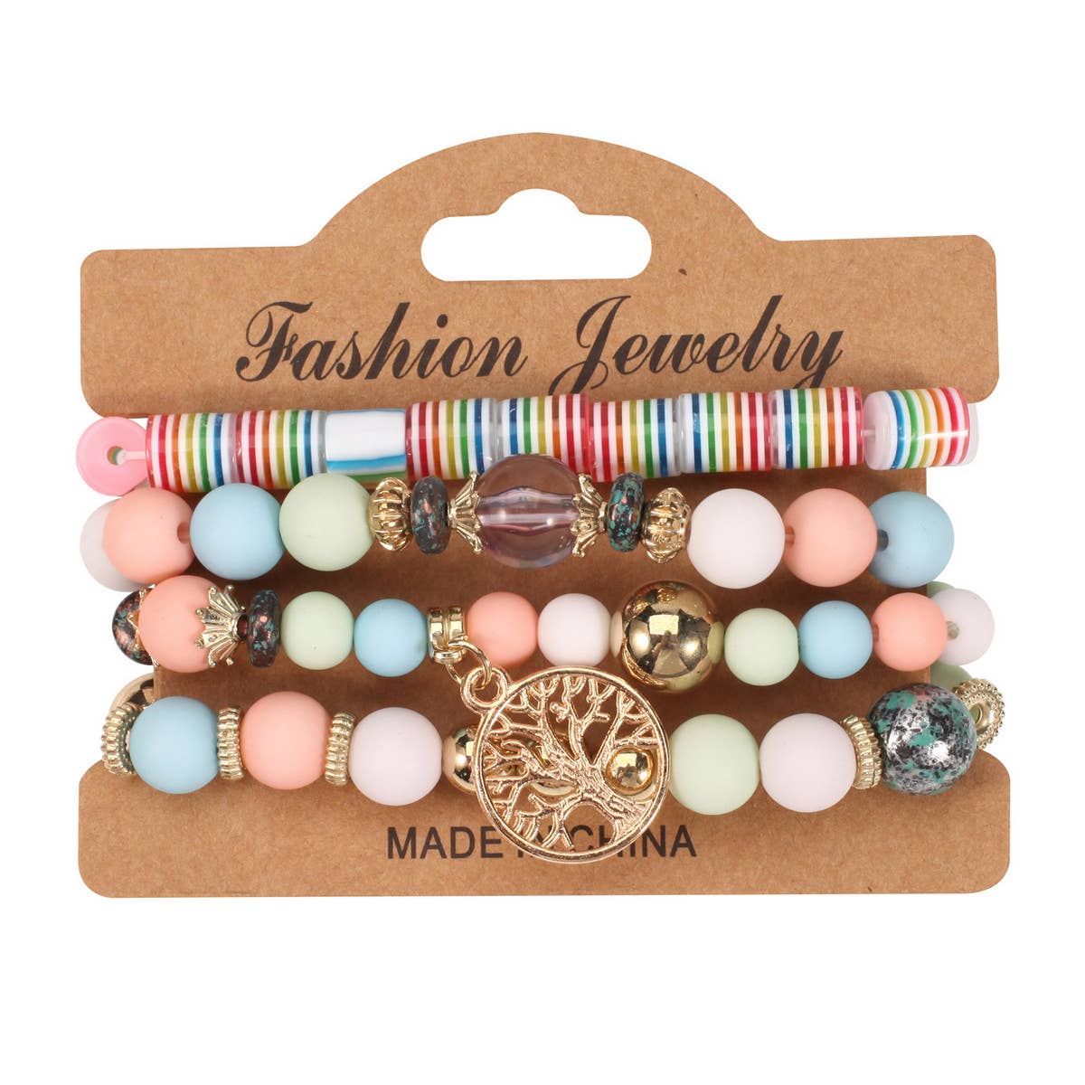 HAND BEADED BOHEMIAN TREE OF LIFE BRACELET