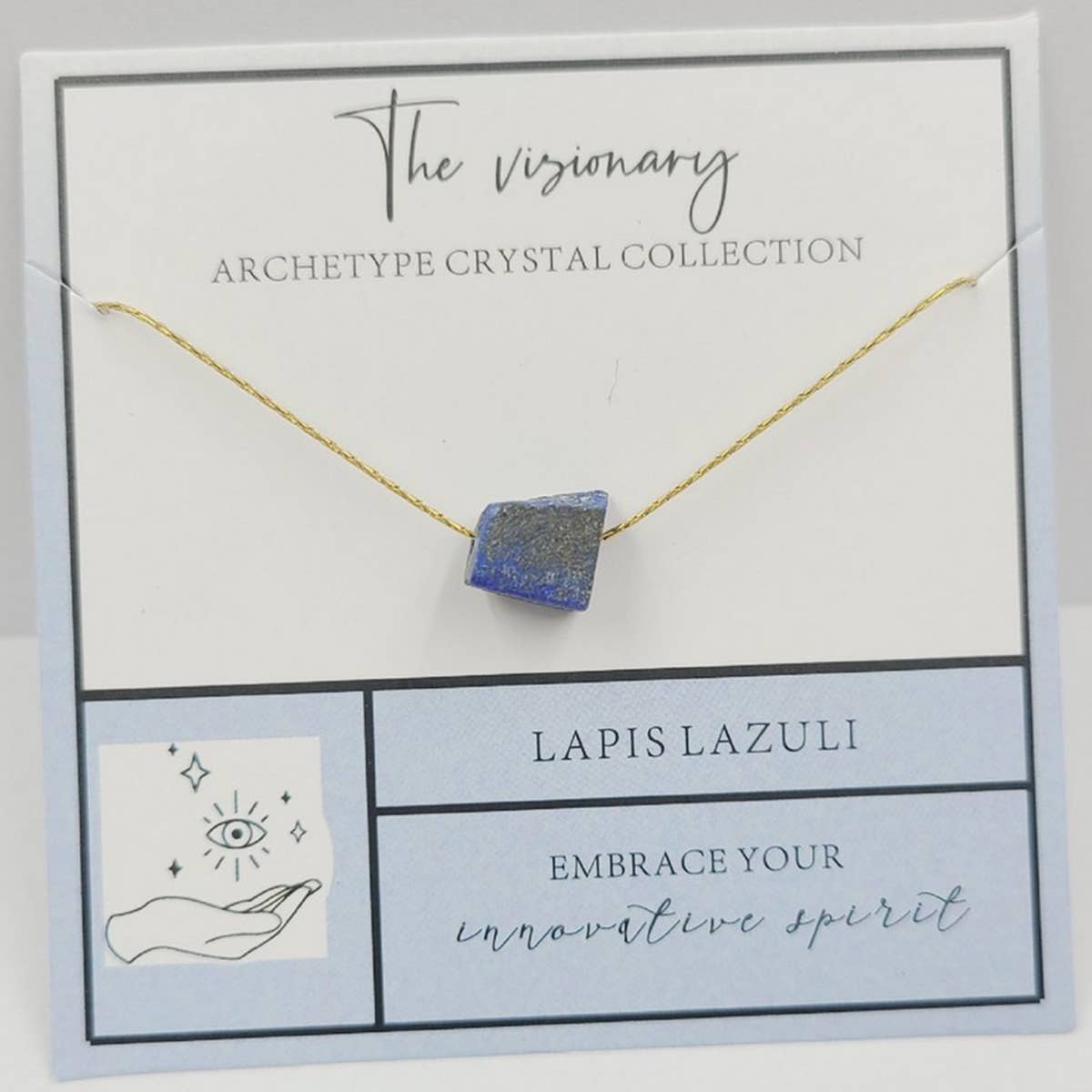 NATURAL STONE PENDANT NECKLACE WITH CARD