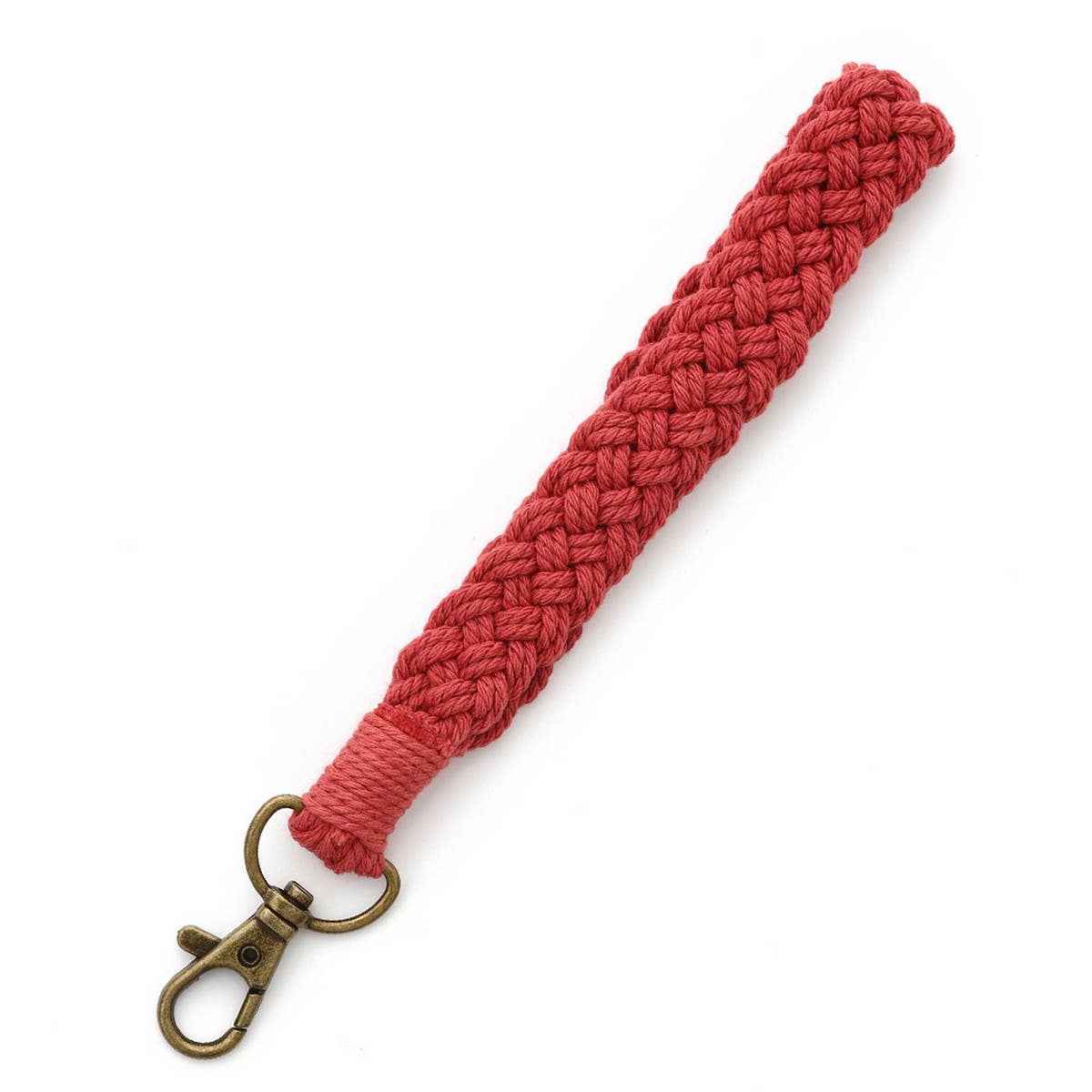 Boho Handmade Woven Stripe Keychain Wrist Strap_CWAB5015