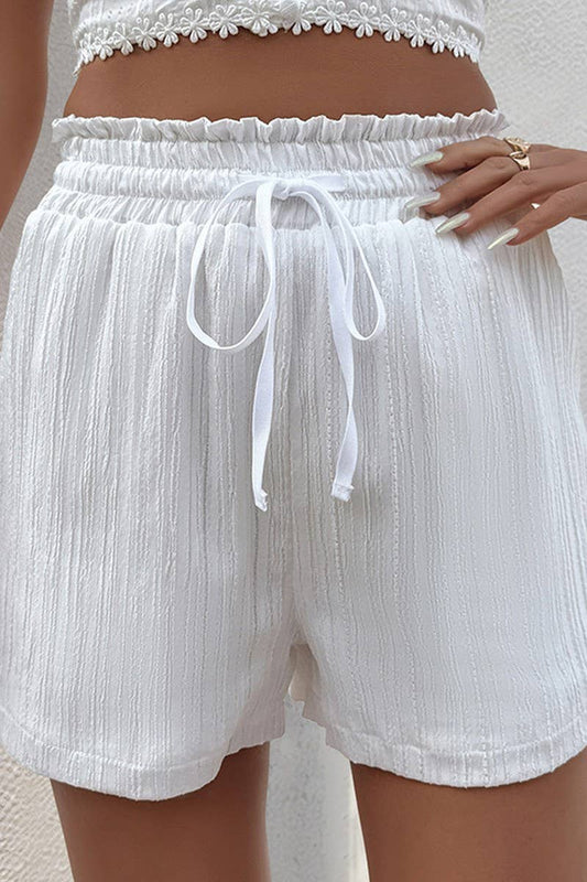 CWBSP0508_SUMMER TEXTURED CASUAL SHORTS FOR WOMEN