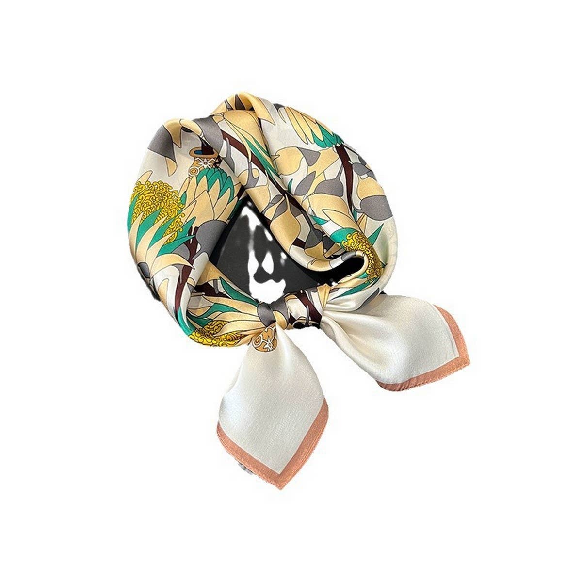 Fashionable Silk Scarf ? Floral Print Fall Winter