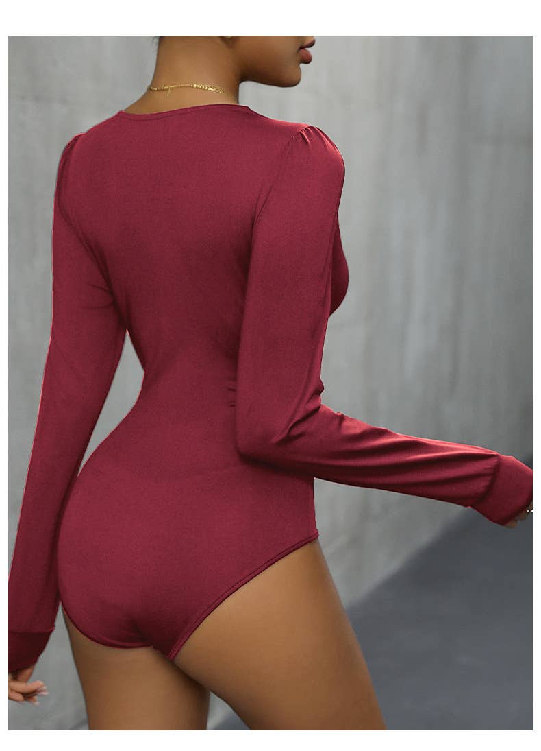 Lace patchwork V-neck jumpsuit