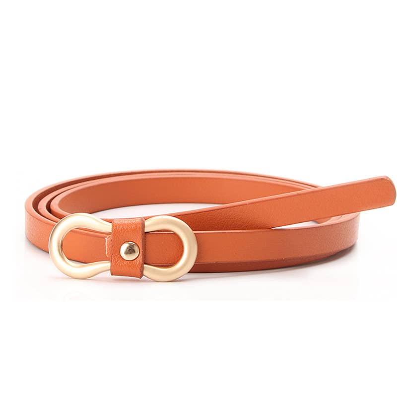 Fashionable versatile PU leather thin waist strap