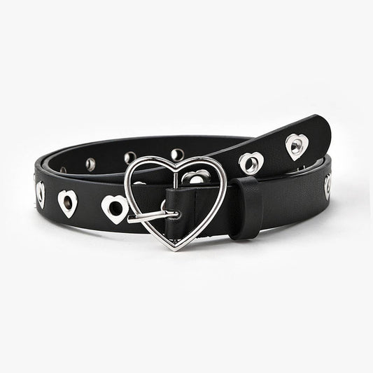 FASHIONABLE HEART BUCKLE DECORATIVE BELT_CWABE0574