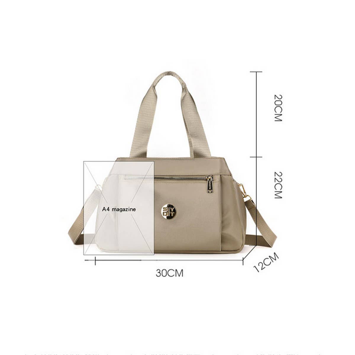 FASHION MULTI-COMPARTMENT CANVAS SHOULDER BAG_CWAB3450