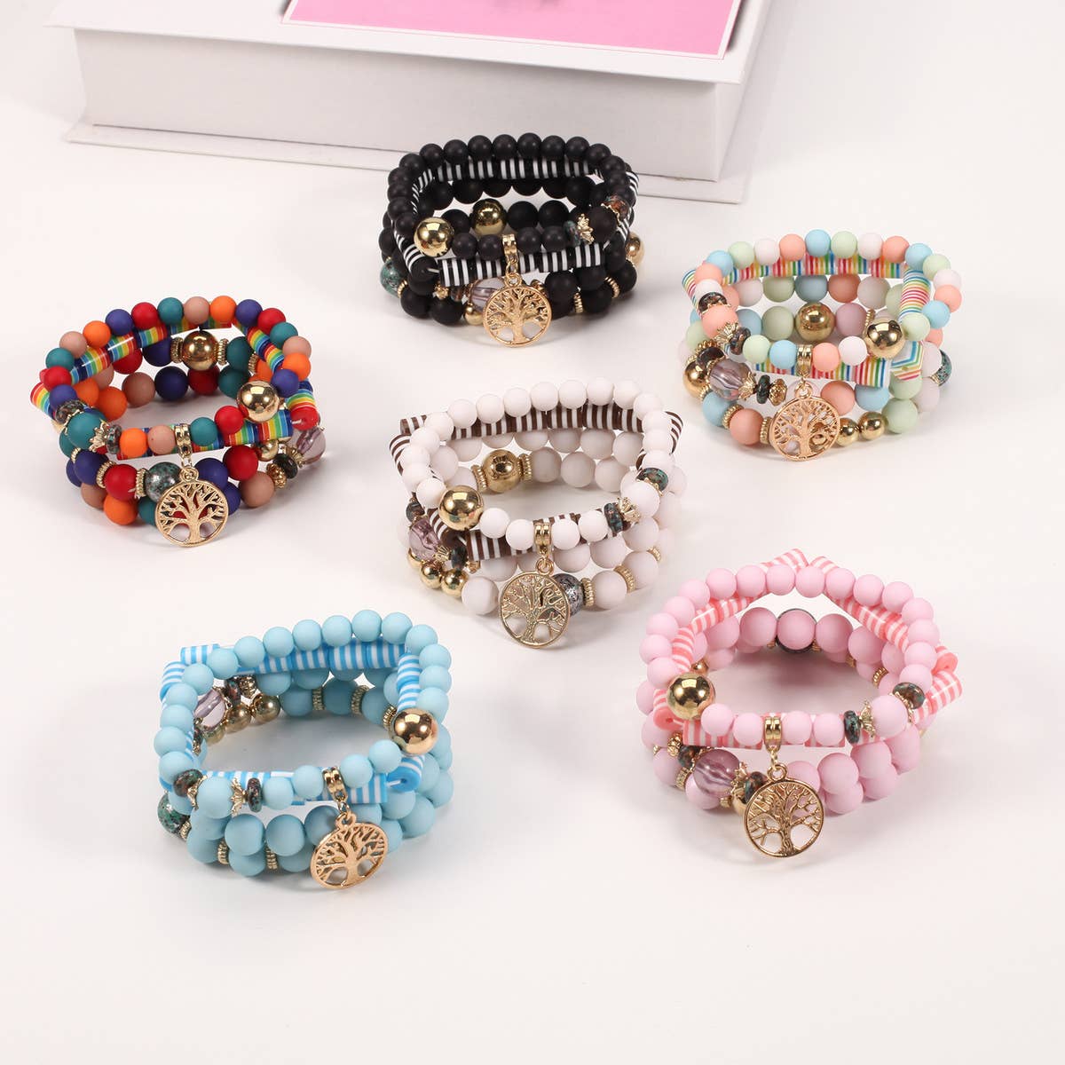 HAND BEADED BOHEMIAN TREE OF LIFE BRACELET