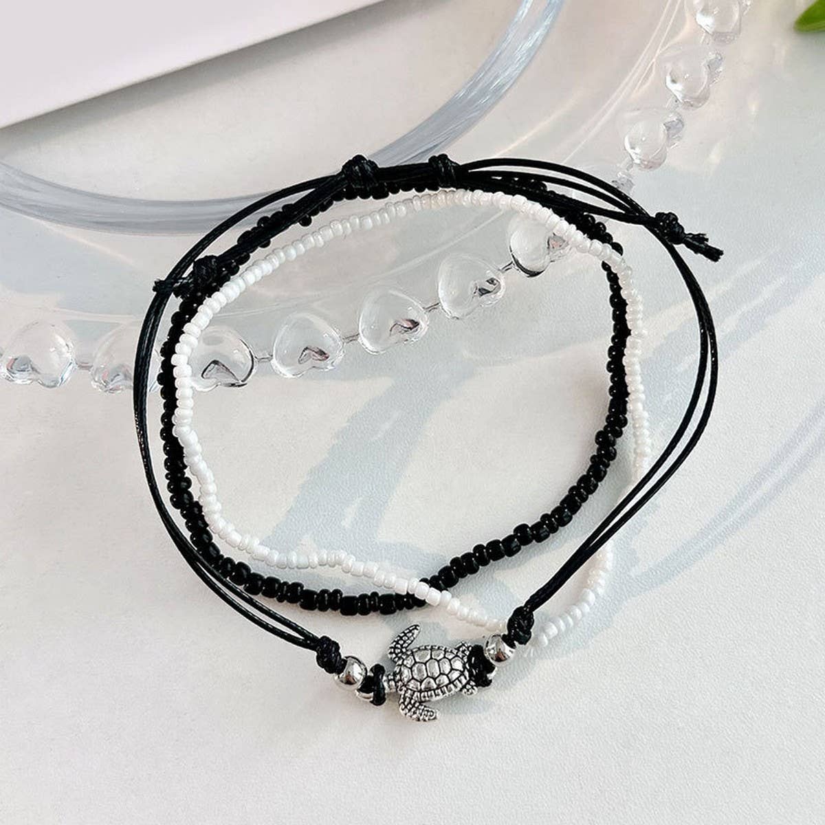 Boho Turtle Beaded Anklet Set Vintage Design_CWMM6352