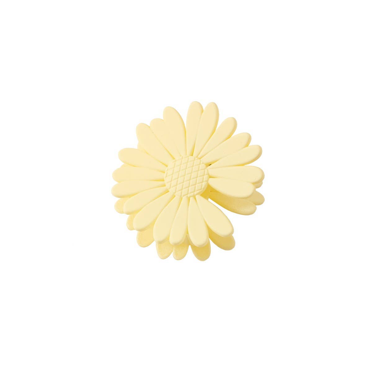 Matte Daisy Hair Claw, Floral Back Bun Shark Clip