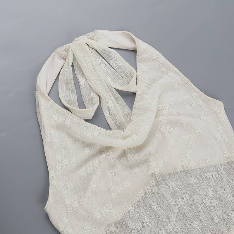 Sexy backless off-the-neck lace patchwork dress