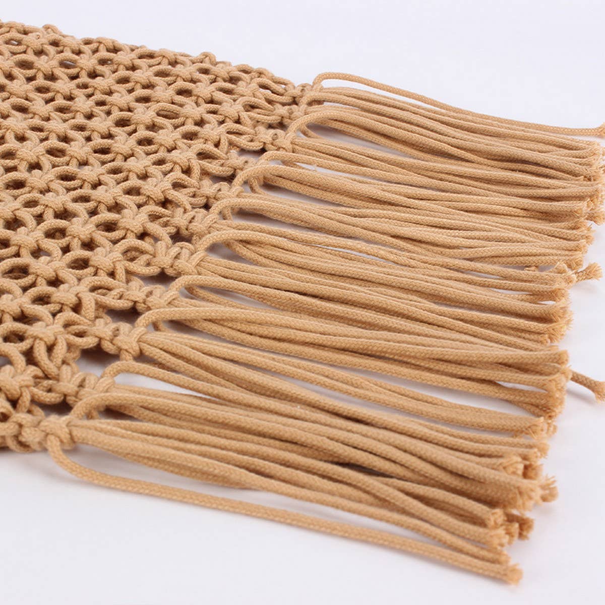 MESH BEACH BAGS TOTES WITH TASSELS AT THE BOTTOM_CWAB4667